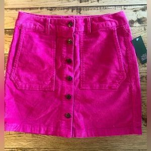 COPY - NWT wild fable size 10 juniors corduroy button up skirt pockets magenta